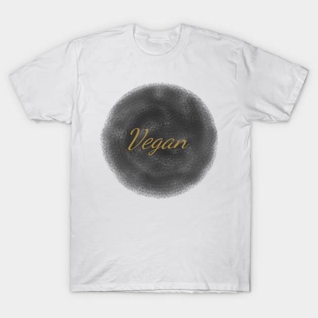 Vegan Art Minimal Design T-Shirt by HiddenPuppets